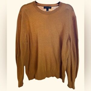 Banana Republic Italian Merino wool Blend Crewneck Sweater w/ elbow patches Sz L